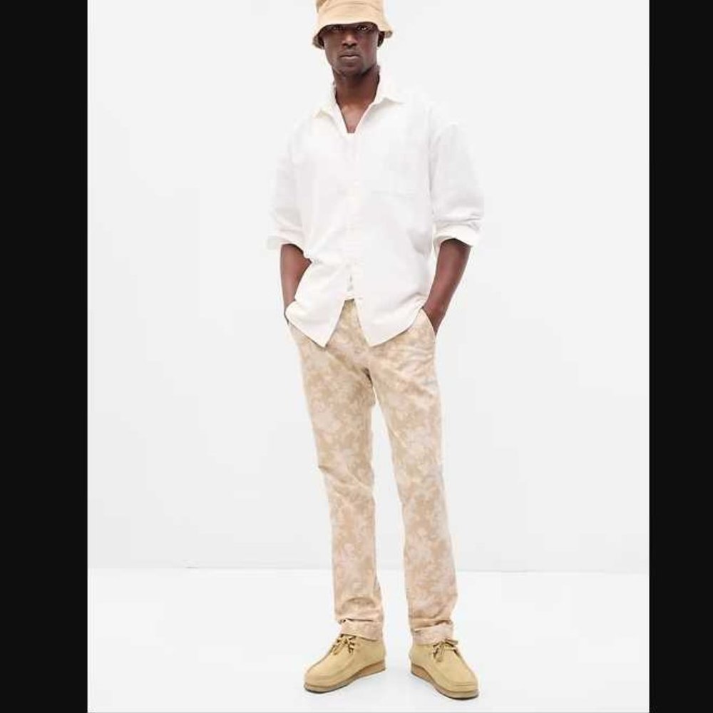 New men's 31x32 36x34 LoveShackFancy x Gap floral modern khakis pants slim fit